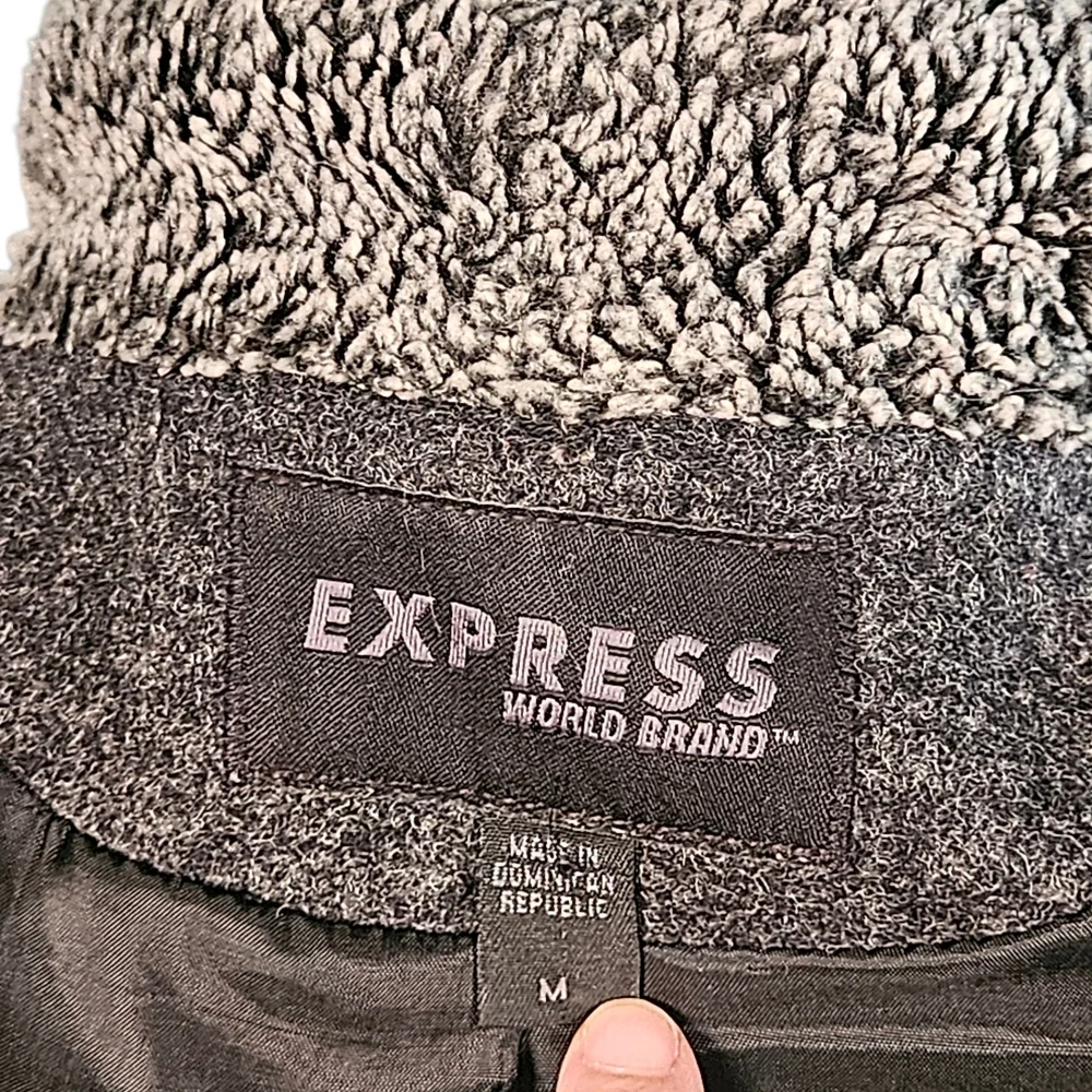 Express Gray Wool Jacket - Picture 7 of 8